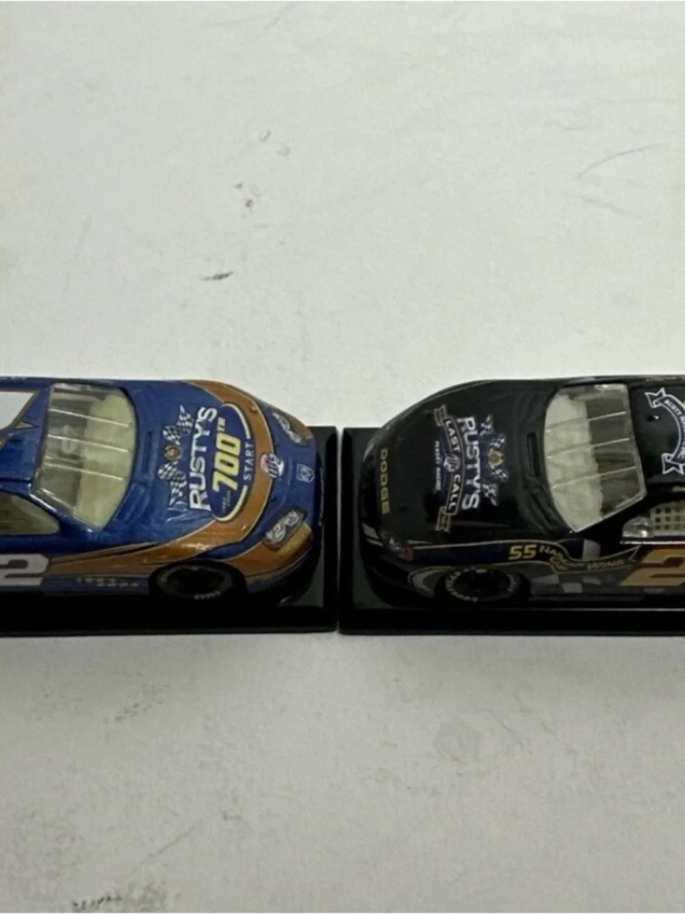 Two Rusty Wallace #2 1/64 diecast 1 blue rusty 700th Start And 1 Last Call